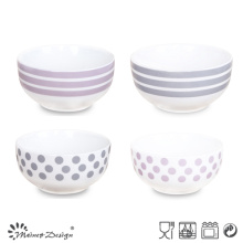 13cm New Bone China Bowl Simple Color Decal